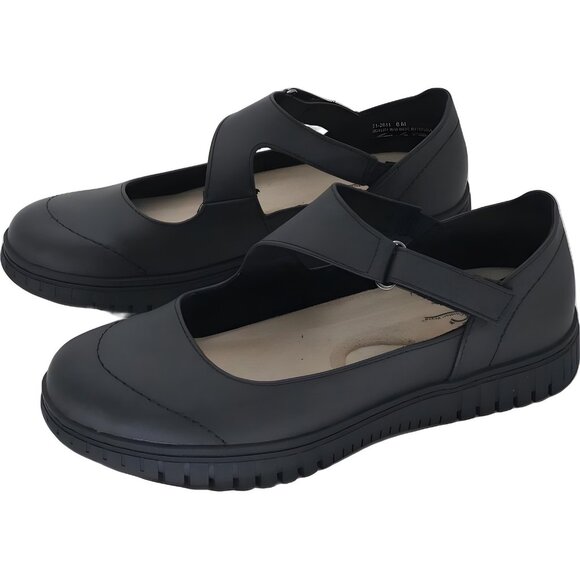 Easy Street Joyful Mary Jane Shoes Black - Women's Size 8 Medium Vegan Leather - Picture 2 of 8